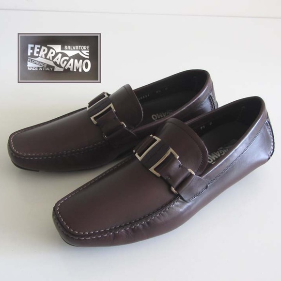 SALVATORE FERRAGAMO Sardegna buckle drivers 9 1/2 - Picture 1 of 8